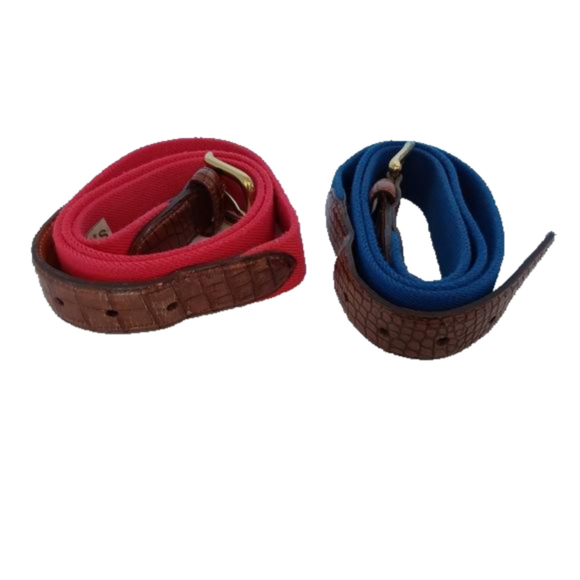 Mens Orvis size 44 canvas & leather belts - Picture 5 of 6